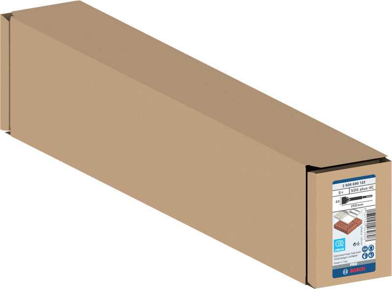 BOSCH Spatmeißel mit SDS plus-Aufnahme, 250 x 40 mm, 5er-Pack