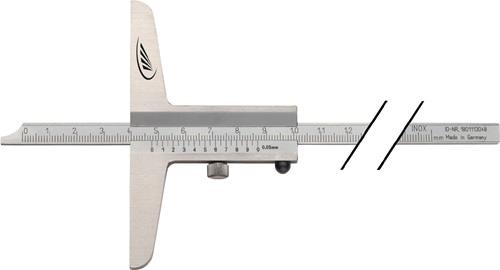 HELIOS PREISSER Tiefenmessschieber DIN 862 500mm ger.Schiene 12x4mm H.PREISSER