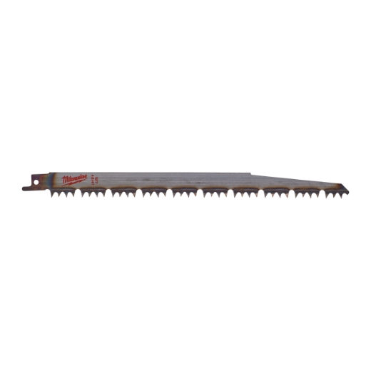 MILWAUKEE 240 x 5,5/6 mm (4/5 TPI), unlackiert Säbelsägeblatt Holz - ideal für schnelle Baumschnitte