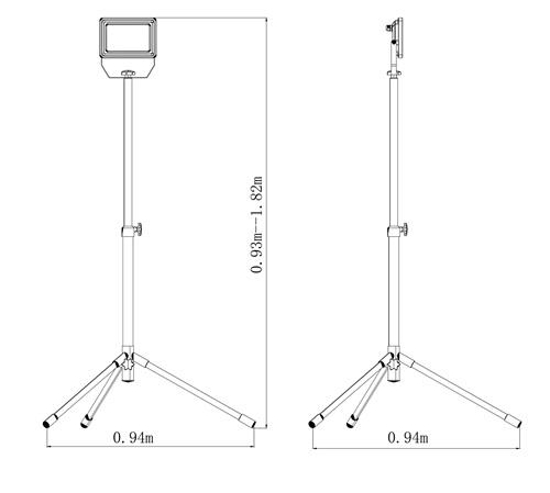 PROMAT LED-Strahler 30W 2200 lm 7,5m H07RN-F 3x1,0 mm² IP65 PROMAT