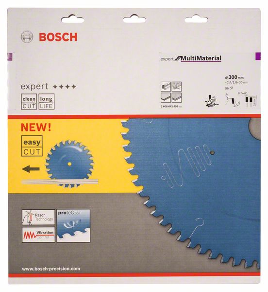 BOSCH Kreissägeblatt Expert for Multi Material, 300 x 30 x 2,4 mm, 96