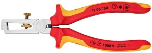 KNIPEX Abisolierzange L.160mm VDE verchr.Mehrkomp.-Hüllen m.Öffnungsf.KNIPEX KNIPEX Abisolierzange L.160mm VDE verchr.Mehrkomp.-Hüllen m.Öffnungsf.KNIPEX