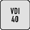 PROMAT Axialwerkzeughalter C3 DIN 69880 VDI40 re.Überkopf PROMAT