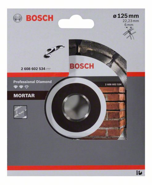 BOSCH Fugenfräser Expert for Mortar, 125 x 6 x 7 x 22,23 mm