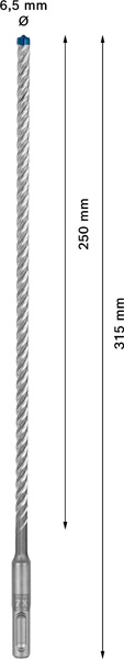 BOSCH EXPERT SDS plus-7X Hammerbohrer, 6,5 x 250 x 315 mm. Für Bohrhämmer