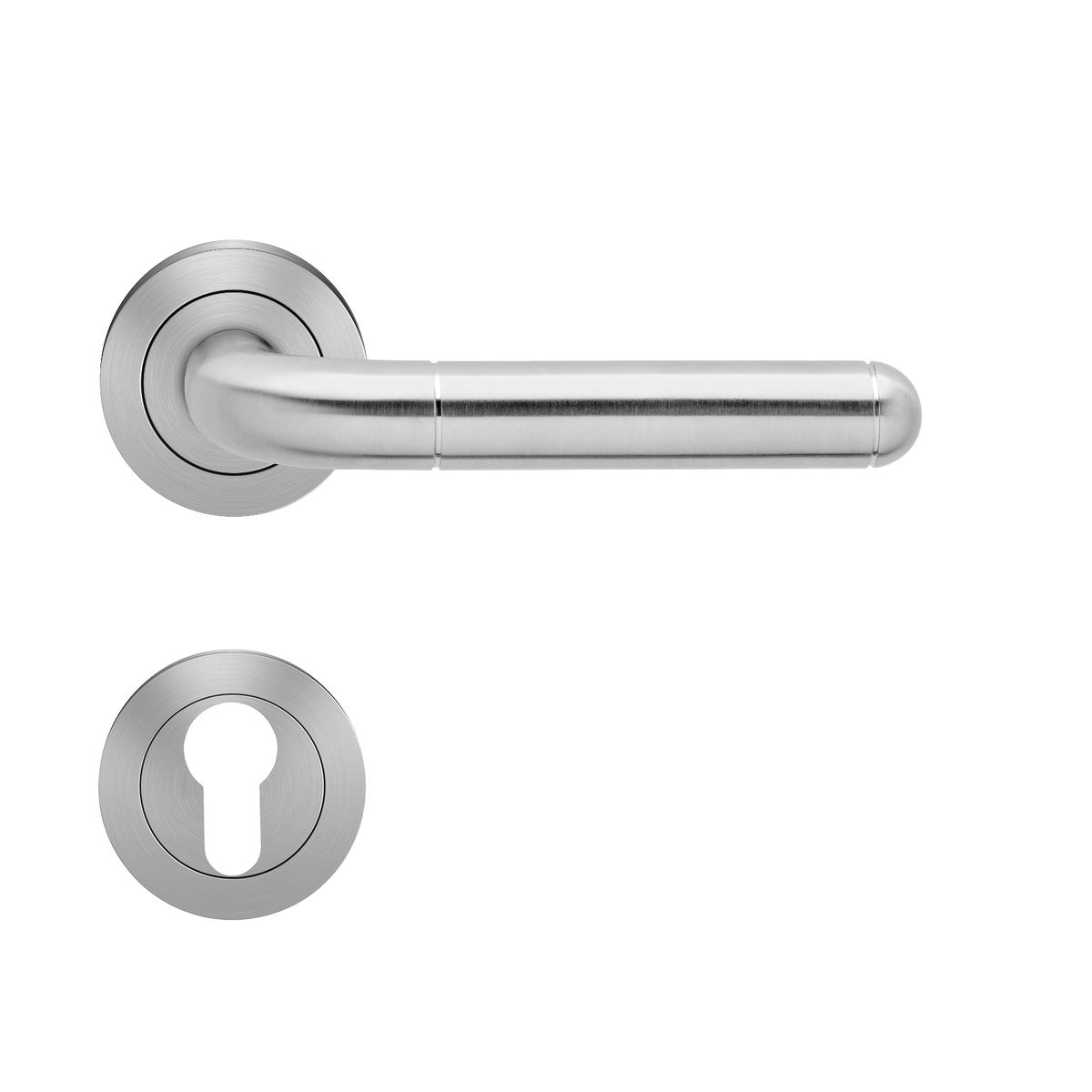 KARCHER DESIGN Drückergarnitur ER35 PZ0 71 - Lignano Steel, Profilzylinder, Edelstahl