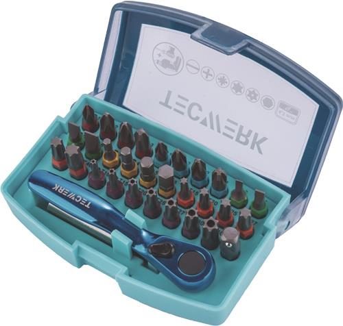 TECWERK Bitsortiment 33tlg.Schlitz/PH/PZD/T/6KT./Bitknarre TECWERK