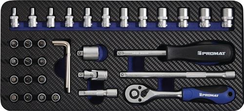 Steckschlüsselsatz 36-tlg.1/4 Zoll SW 4-13mm Z.72 6KT PROMAT Steckschlüsselsatz 36-tlg.1/4 Zoll SW 4-13mm Z.72 6KT PROMAT