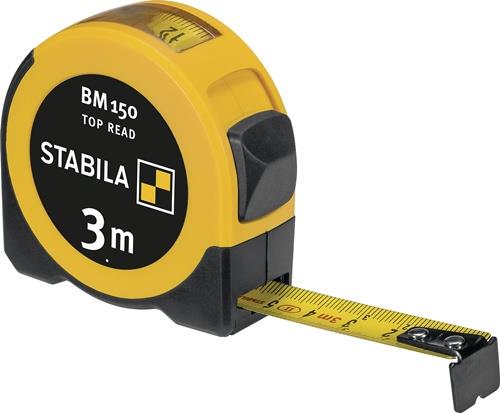 STABILA Taschenrollbandmaß BM 150 L.3m B.16mm mm/mm EGII ABS/TPE Festst.STABILA