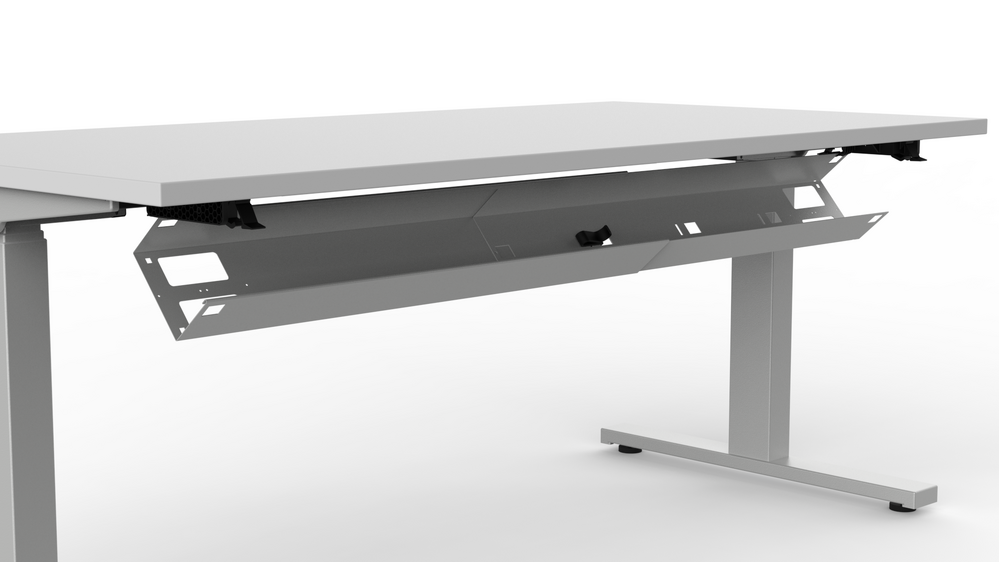 Veyhl Kabelwanne teleskopierbar 950-1550mm, RAL 7016 anthrazitgrau (struktur)