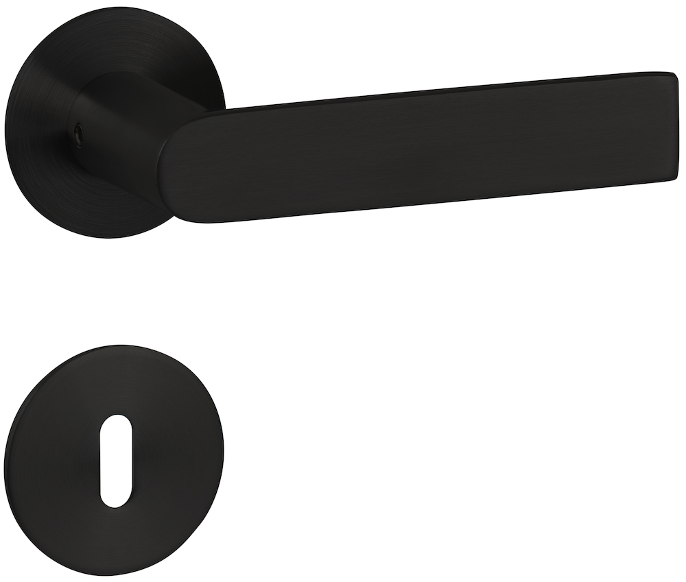 HERMAT Drückergarnitur ohne Schlüsselrosetten BASIC 13 1813/2636.FL, Edelstahl