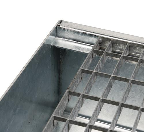 TECWERK Auffangwanne 215l L1200xB800xH360mm Stahlbl.m.Gitterrost silber TECWERK