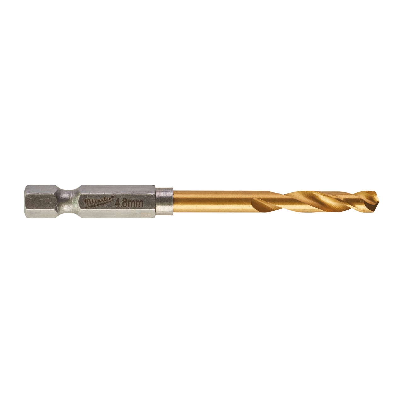 MILWAUKEE 4,8 x 78 mm SHOCKWAVE Metallbohrer HSS-G RED HEX Titan 1/4"