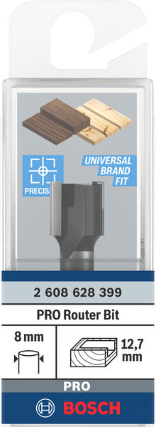 BOSCH Schaniernutfräser Standard for Wood, 8 mm, D1 12,7 mm, L 12,7 mm, G 50,8 mm