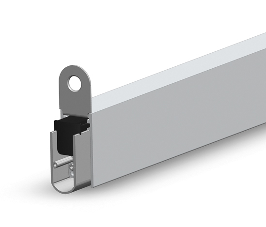 ELLEN Autom. Türbodendichtung EllenMatic Soundproof z. Einnuten, m. Montagewinkel, silber, L 958mm