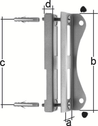 GAH Schlosskastenanschlag Modell 2392 f.30-mm-Schlosskasten verz.DIN L/R GAH