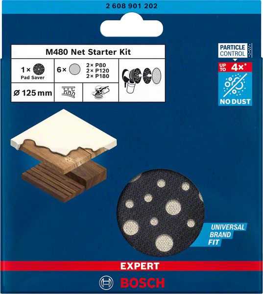 BOSCH EXPERT M480 Starter-Set für Exzenterschleifer, 125 mm, 7-tlg.. Für Exzenterschleifer BOSCH EXPERT M480 Starter-Set für Exzenterschleifer, 125 mm, 7-tlg.. Für Exzenterschleifer