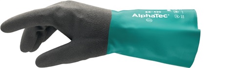 ANSELL Chemiehandschuh AlphaTec 58-430 Gr.9 grün/grau EN 388,EN 374,EN 1149 Kat.III