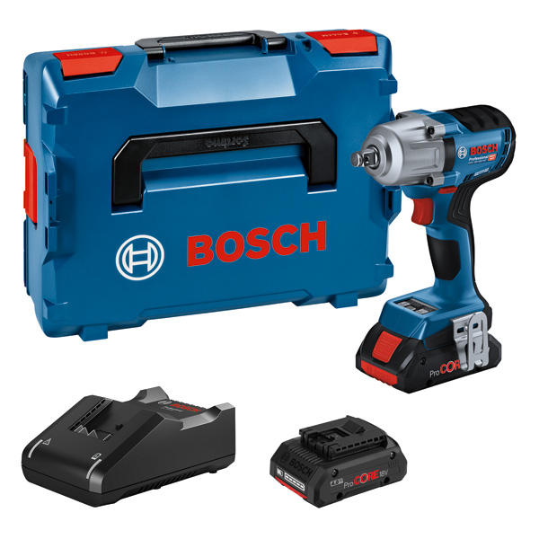 BOSCH Akku-Drehschlagschrauber GDS 18V-450 HC, 2 Akku, Ladg., L-BOXX, BT Low-En. Mod.