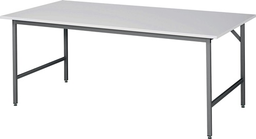 RAU Arbeitstisch Jerry B2000xT1000xH800-850mm Arbeitsplatte Melamin Gestell grau RAU