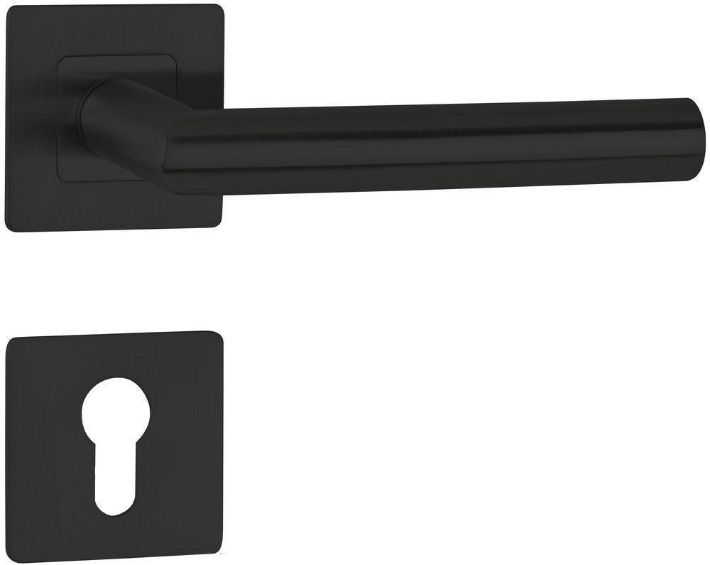 HERMAT Drücker-Halbgarnitur ohne Schlüsselrosetten BASIC 02 1802/2612.FL, Edelstahl