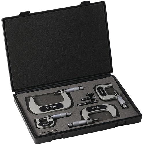 TECWERK Bügelmessschraubensatz DIN 863/1 0-100mm TECWERK