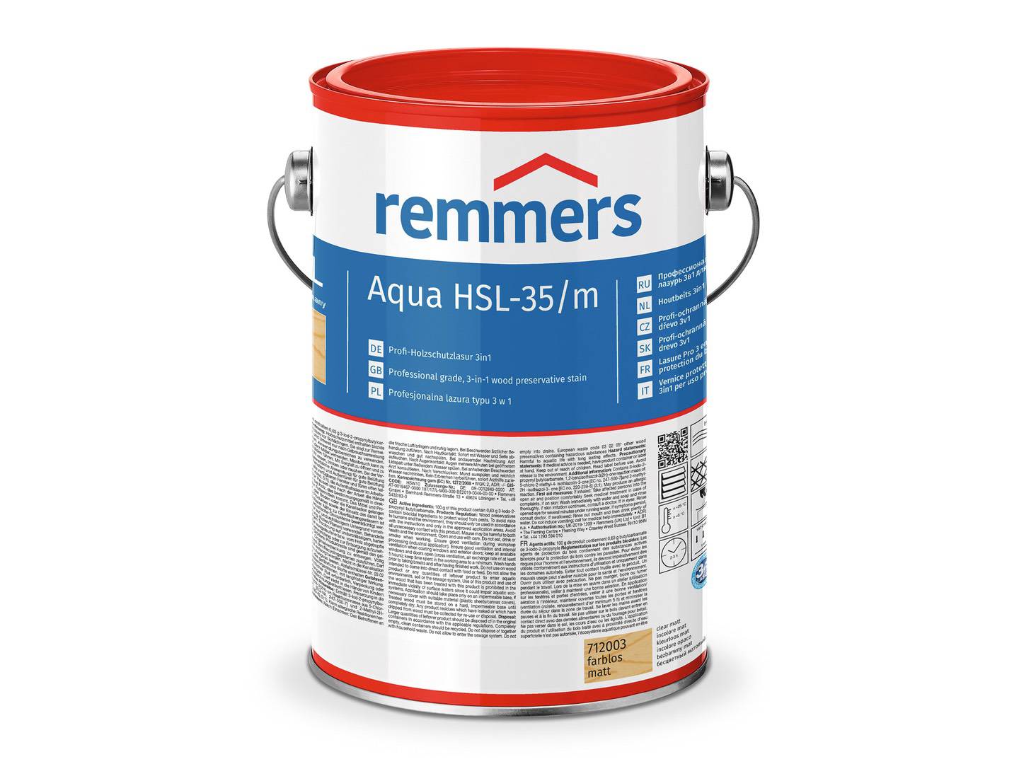 REMMERS Aqua HSL-35/m-Profi-Holzschutz-Lasur 3in1 farblos 20 l