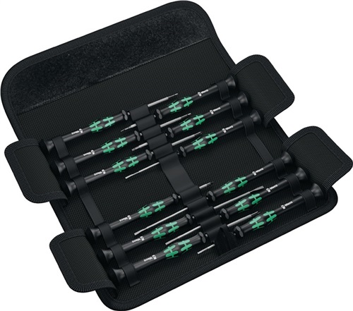 WERA Feinmechanikerschraubendrehersatz K Micro-Set/12 SB1 12tlg.Schlitz/PH/6-KT./TX®