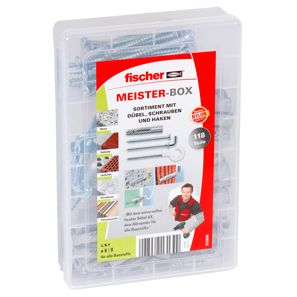 FISCHER MeisterBox UX + Schrauben + Haken (118)