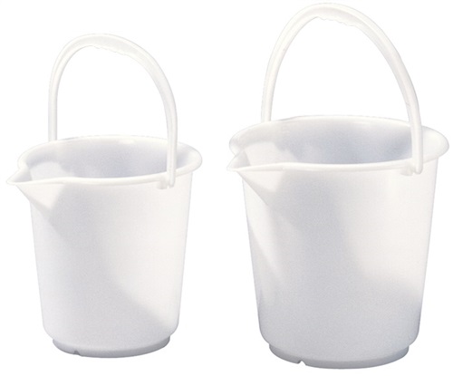 HÜNERSDORFF Eimer 10,5l HD-Polyethylen natur Kunststoffbügel D.286mm H.283mm HÜNERSDORFF