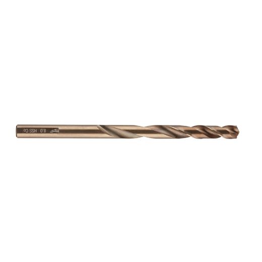MILWAUKEE 8,0 x 117 mm, HSS-G Co HSS-G RED COBALT Metallbohrer DIN 338