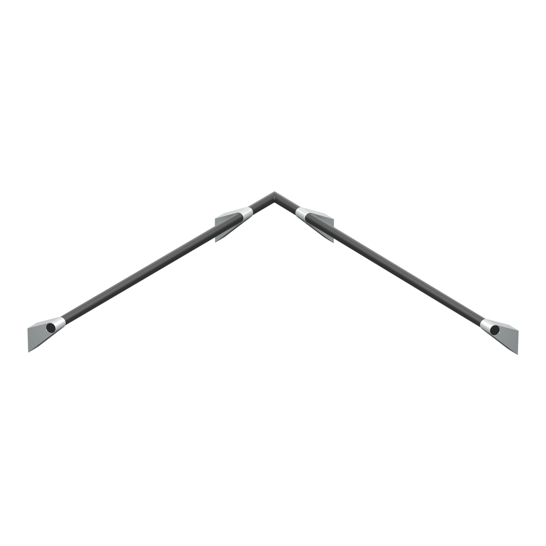 KWS Handlaufkombi 975x975 A100 Aluminiumgrau / Anthrazitgrau