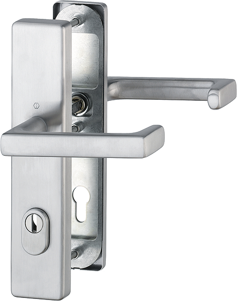 HOPPE® FH Schutz-Drückergarnitur mit Langschild Detroit FS-E1644F/2222ZA/2210, Edelstahl