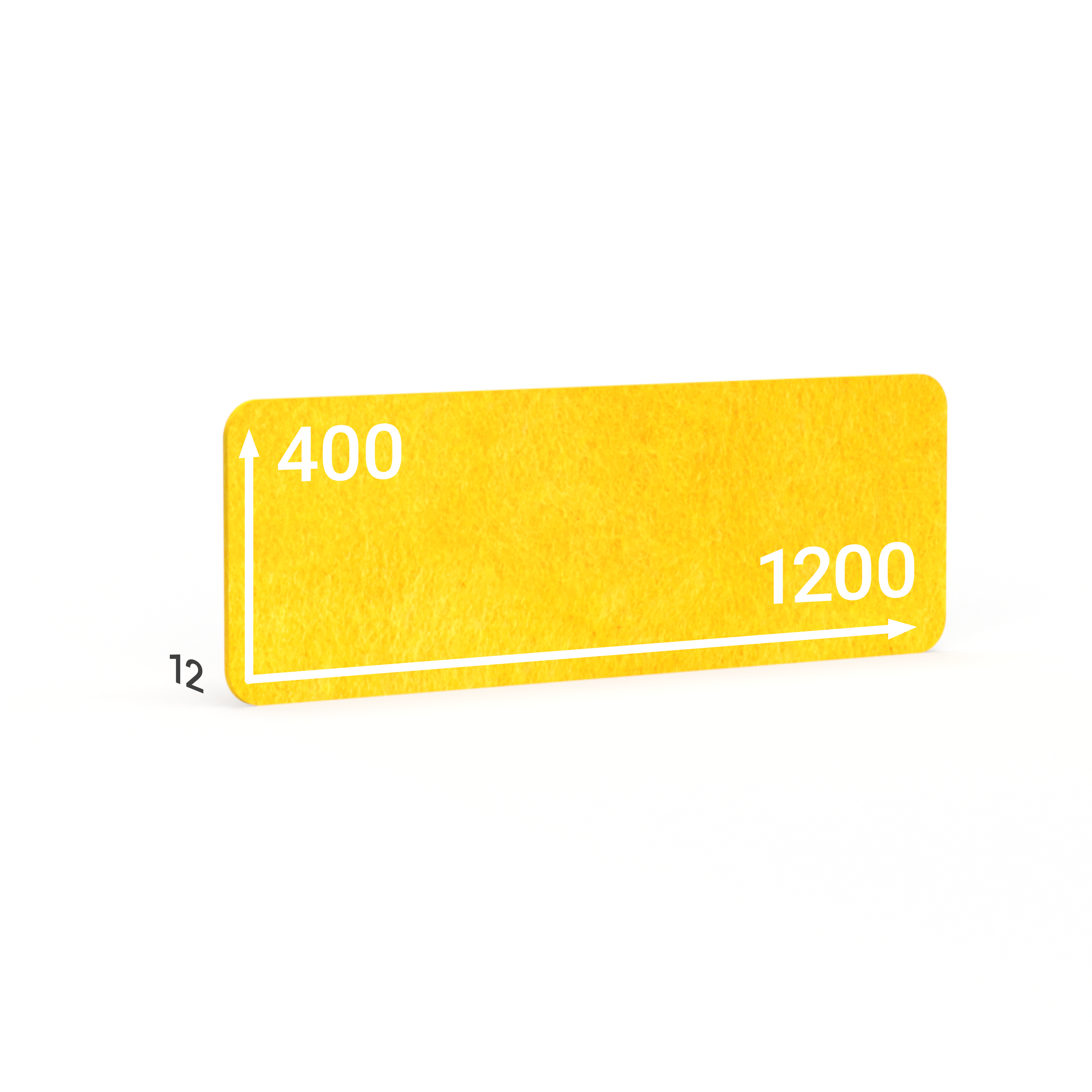 BMB AKUSTIX Vario eco, HxBxS: 400x1200x12 mm, Gelb, AV11