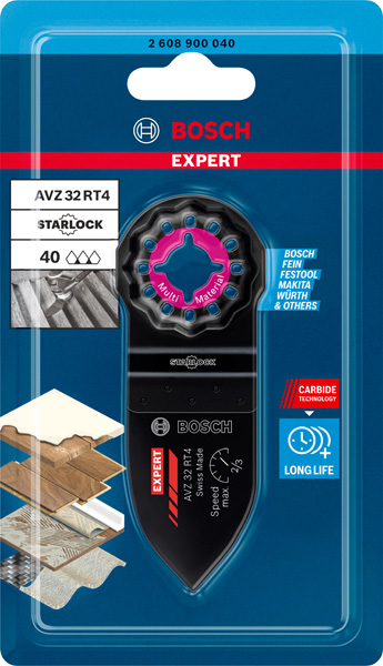 BOSCH EXPERT Sanding Finger Coarse AVZ 32 RT4 Schleifplatte für Multifunktionswerkzeuge, 32 x 50 mm. Für oszillierende Multifunktionswerkzeuge