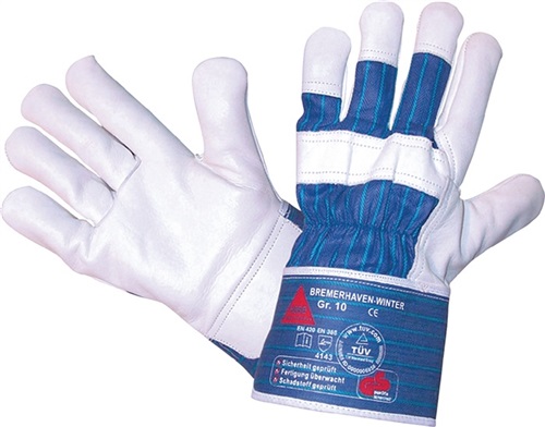 HASE Handschuhe Bremerhaven Winter Gr.10 natur/blau EN 388 PSA II HASE