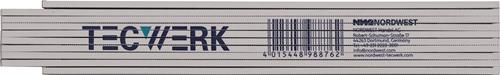 TECWERK Gliedermaßstab L.2m mm/cm EG III Ku.weiß TECWERK