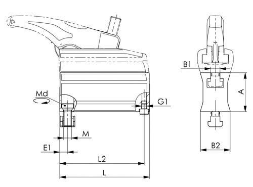 Zwischenelement Nr.7600Z M12 32 kN AMF