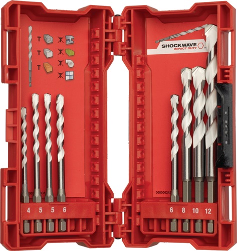 MILWAUKEE Universalbohrersatz SHOCKWAVE™ 8-tlg.4/5/6/8/10/12mm 6-kant MILWAUKEE