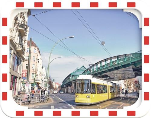 DANCOP Verkehrsspiegel H800xB1000mm Kunststoff,rot/weiß 27m DANCOP
