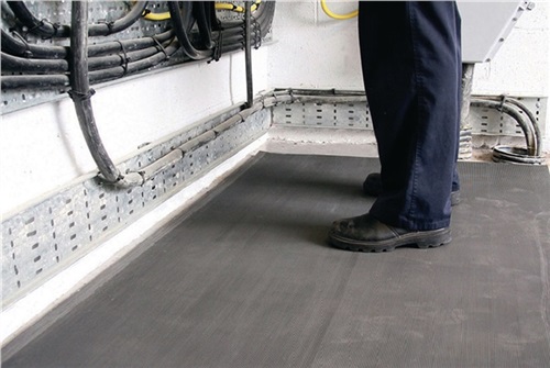 COBA Arbeitsplatzbodenbelag Zuschn. B1000xS4,5mm grau Kautschuk Preis p.lfd.m Switch