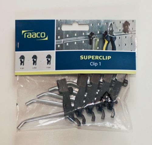 RAACO Werkzeughakenset m.Lochplatten Werkzeug-Wandpaneel x 3 + 44Clips