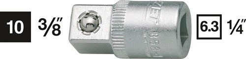 Vergrößerungsstück 858-1 Antr.1/4 Zoll Abtrieb 3/8 Zoll L.26,5mm HAZET