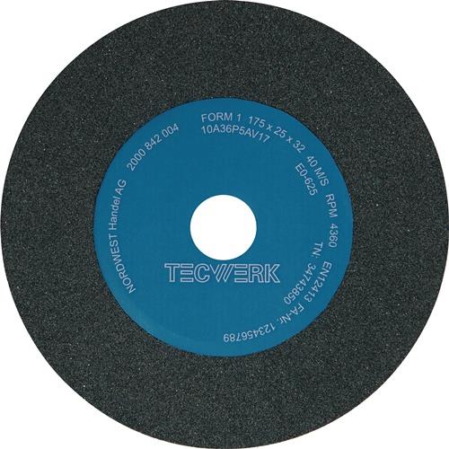 TECWERK Schleifbockscheibe Ø200xB25x32mm 36 Form A NK TECWERK