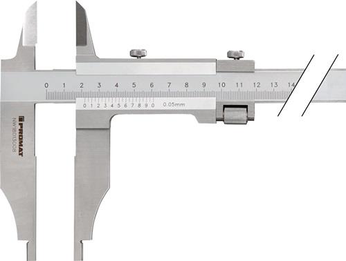 PROMAT Werkstattmessschieber DIN862 250mm m.Spitzen Schnabel-L.75mm PROMAT