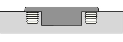 HETTICH Intermat Dicktürscharnier, Türdicke bis 32 mm (Intermat 9936), halb vorliegend, zum Einpressen (ø 10 x 11), 73918