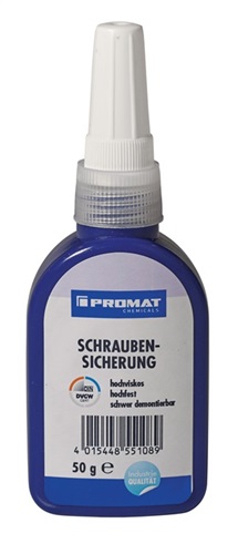 PROMAT CHEMICALS Schraubensicherung 50g hf.hochvikos rot DVGW Flasche PROMAT CHEMICALS
