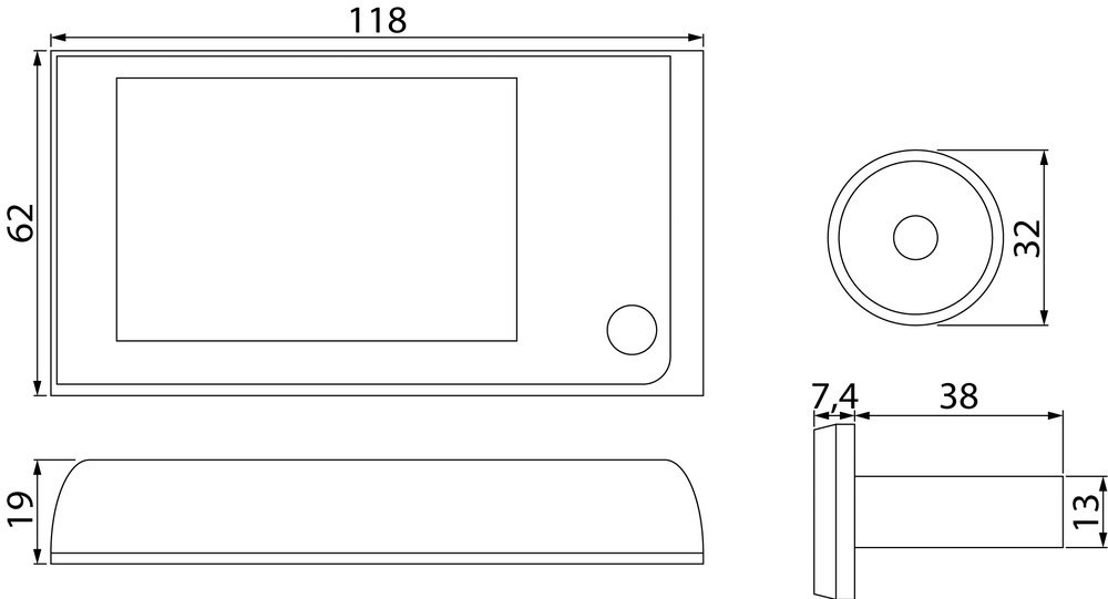HERMAT Türspion 8991, Kunststoff