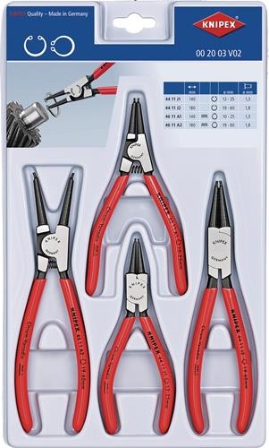 KNIPEX Sicherungsringzangensatz 4-tlg.stabile Kunststoffverpackung 10-60mm KNIPEX KNIPEX Sicherungsringzangensatz 4-tlg.stabile Kunststoffverpackung 10-60mm KNIPEX