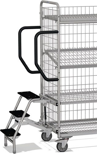 FETRA Trittstufenmodul 3 Stufen Arbeits-H.2800mm f.Komm.-Wagen L 891xB 590mm